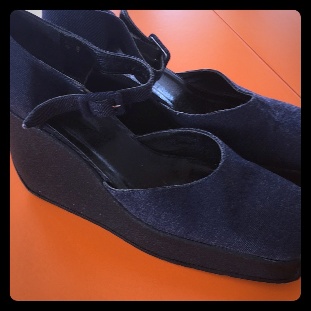 Espace Denim Wedge shoe